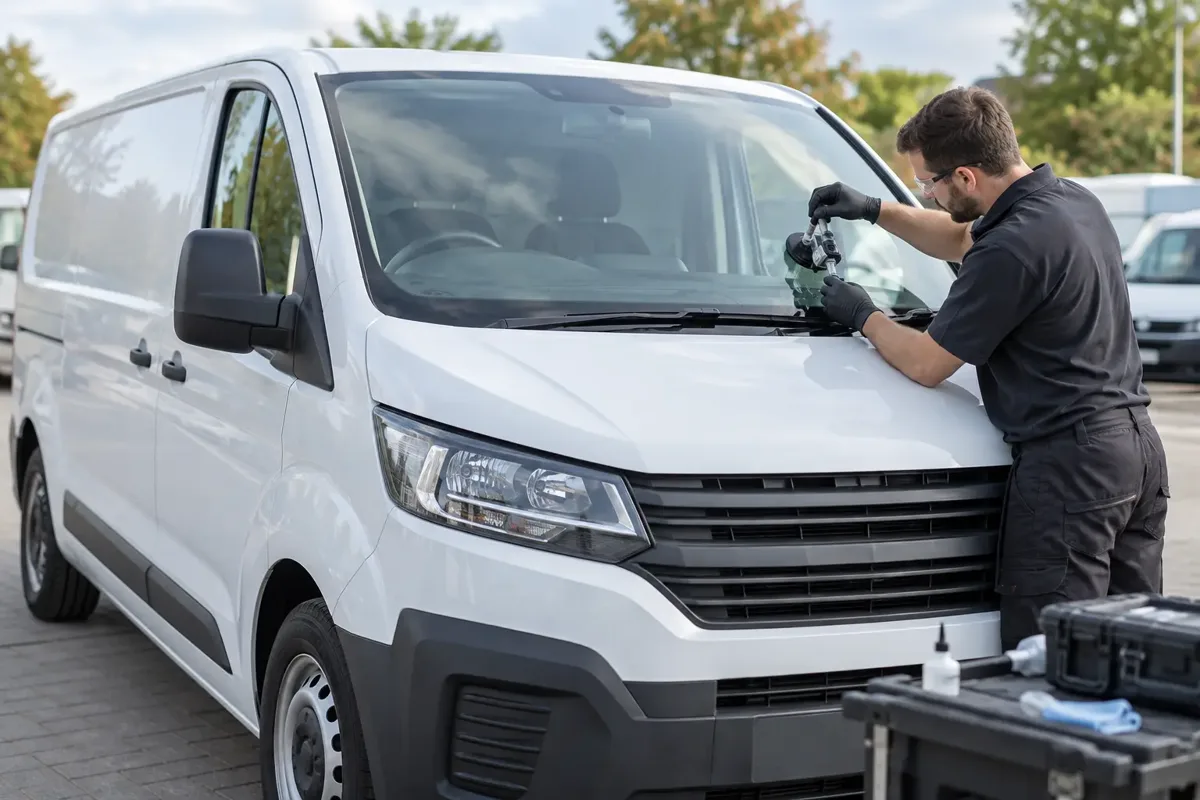 commercial windscreen repairs service photograph